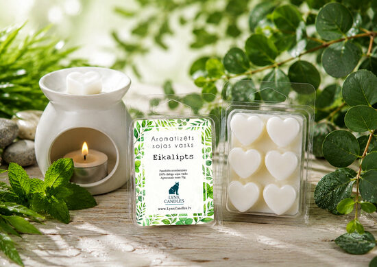 Eikalipts. Aromatizēts sojas vasks aromlampām. Svaigs, atvēsinošs aromāts.