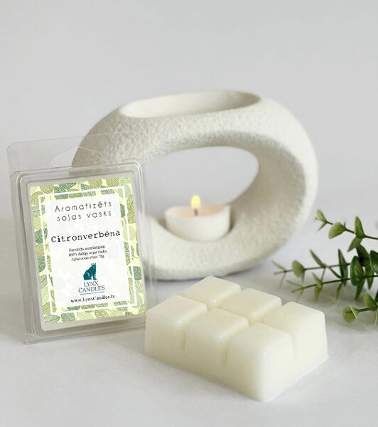 Citronverbēna. Aromatizēts sojas vasks aromlampām.