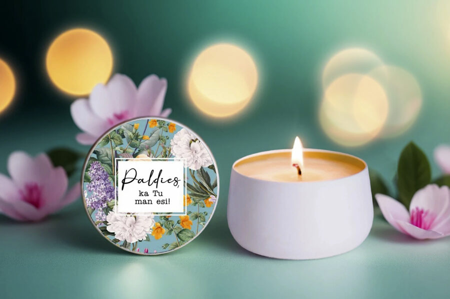 Paldies, ka Tu man esi! Aromatizētas sojas vaska sveces