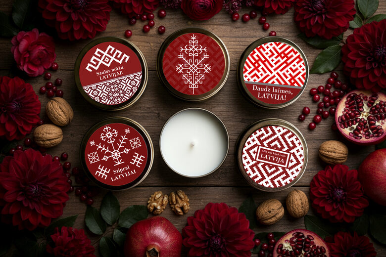 Patriotiskas sveces. Patriotiskas dāvanas. Latviskas sveces. 18. novembris. Lāčplēša diena. Svētku mēnesis. Latviskas dāvanas.